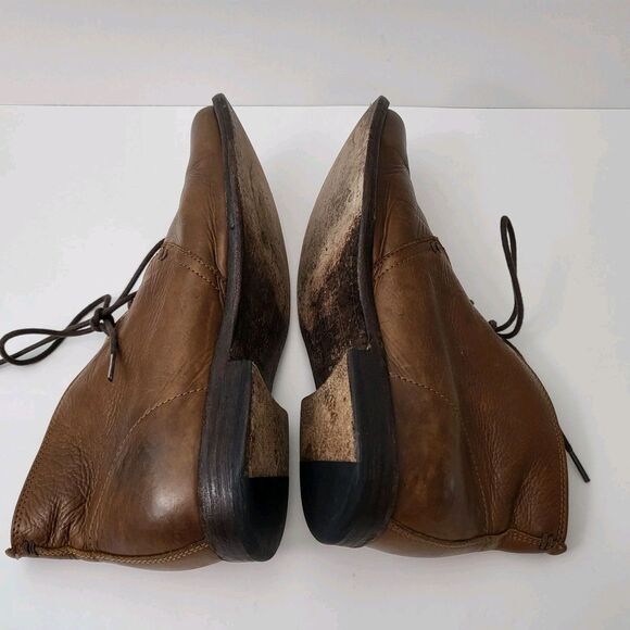 FRYE Boots Leather Lace Up Mens 10.5 D Brown Chukka Ankle Distressed Classic - Picture 6 of 9